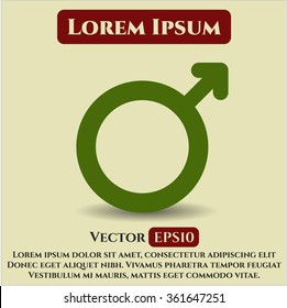 Símbolo vectorial masculino