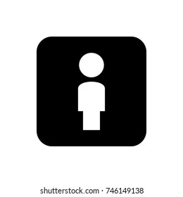 Male WC icon illustration isolated vector sign symbol