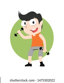 male weightlifting vector illustration design