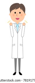 The male of the white coat,Victory Pause