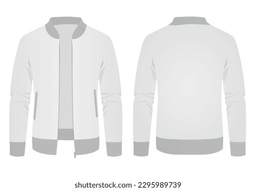 Male  white jumper. vector illustration
