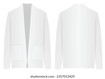 Male  white jumper. vector illustration