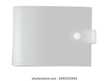 Male white wallet. vector illustration
