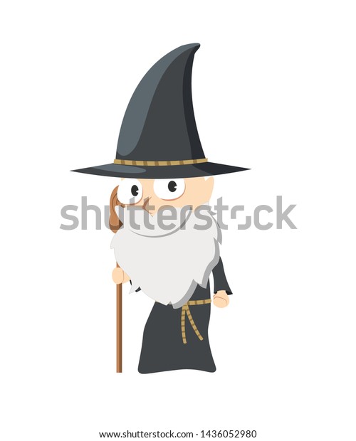 Male Witch Vector Illustration Design 