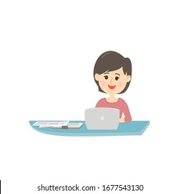 Male work to home vector