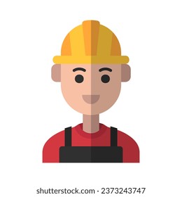 Ilustración vectorial de avatar de trabajador masculino