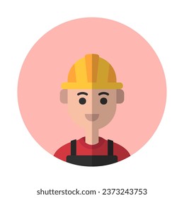 Male worker avatar vector ilustration