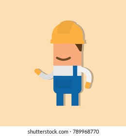 Male worker icon, vector illustration design. Construction characters collection.
