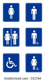 Male/Female Sign.  Figures and background are on separate layers.