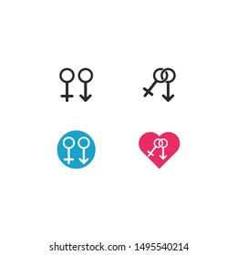 Male,Female symbol vector icon illustration design 
