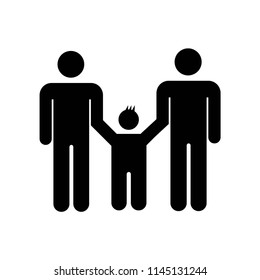 Males family group icon vector icon. Simple element illustration. Males family group symbol design. Can be used for web and mobile.