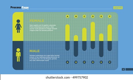 Males and Females Bar Chart Slide Template