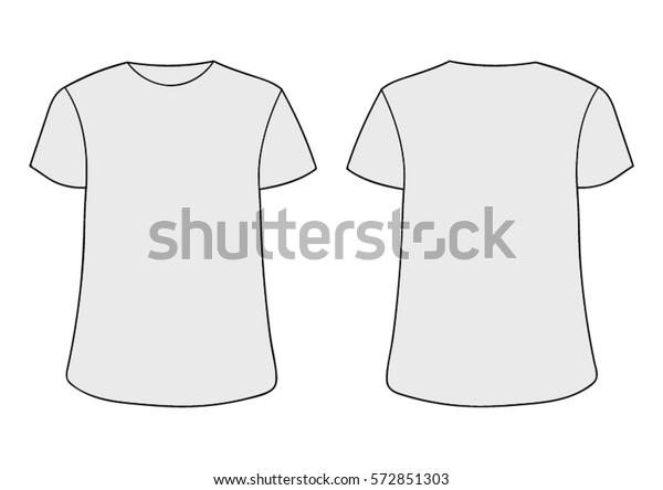 Males Vector Tshirt Front Back Sides Stock Vector (Royalty Free) 572851303