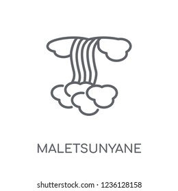 Maletsunyane linear icon. Modern outline Maletsunyane logo concept on white background from Culture collection. Suitable for use on web apps, mobile apps and print media.