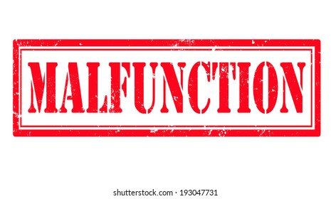 malfunction grunge stamp with on vector illustration