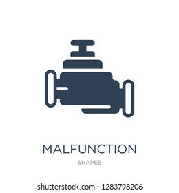 malfunction indicador icon vector on white background, malfunction indicador trendy filled icons from Shapes collection, malfunction indicador vector illustration