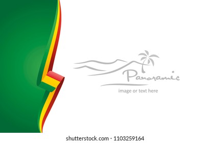 Mali abstract flag brochure cover poster background vector