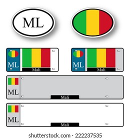 mali auto set against white background, abstract vector art illustration, image contains transparency