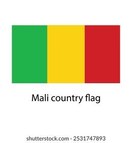 Mali country flag hand drawing illustration vector based drawing