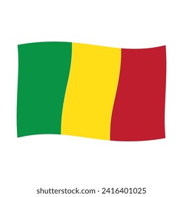 Mali country flag vector illustration simple design