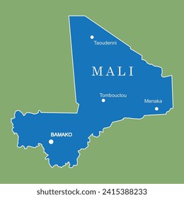 Mali country map vector illustration simple design