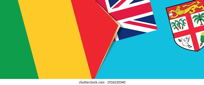 Banderas de Mali y Fiyi, dos banderas vectoriales símbolo de relación o enfrentamiento.
