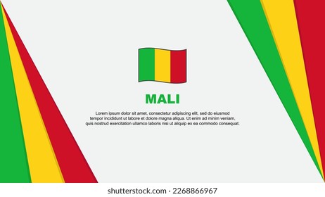 Mali Flag Abstract Background Design Template. Mali Independence Day Banner Cartoon Vector Illustration. Mali Flag