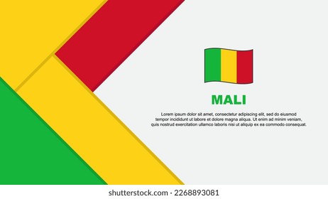 Mali Flag Abstract Background Design Template. Mali Independence Day Banner Cartoon Vector Illustration. Mali Illustration