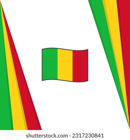 Mali Flag Abstract Background Design Template. Mali Independence Day Banner Social Media Post. Mali Flag