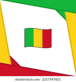 Mali Flag Abstract Background Design Template. Mali Independence Day Banner Social Media Post. Mali Independence Day