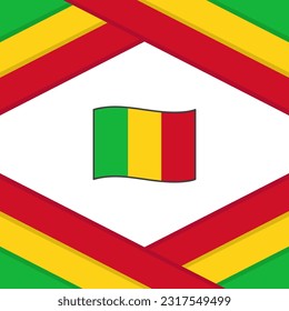 Mali Flag Abstrakte Hintergrunddesign-Vorlage. Mali Independence Day Banner Social Media Post. Mali-Vorlage