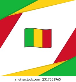 Mali Flag Abstract Background Design Template. Mali Independence Day Banner Social Media Post. Mali