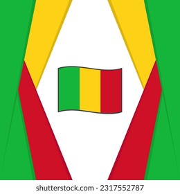 Mali Flag Abstract Background Design Template. Mali Independence Day Banner Social Media Post. Mali Background