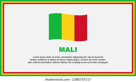 Mali Flag Abstract Background Design Template. Mali Independence Day Banner Social Media Vector Illustration. Mali Banner