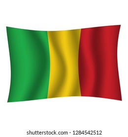 Mali Flag Background Cloth Texture Mali Stock Vector (Royalty Free ...