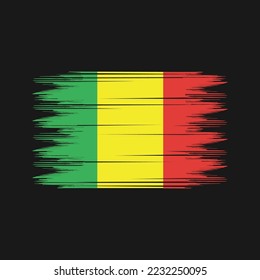 Mali Flag Brush Vector Illustration