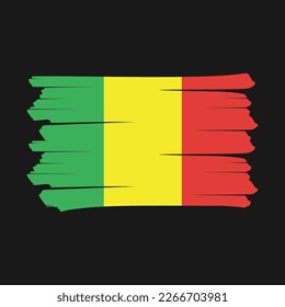 Mali Flag Brush Vector Illustration