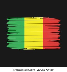 Mali Flag Brush Vector Illustration