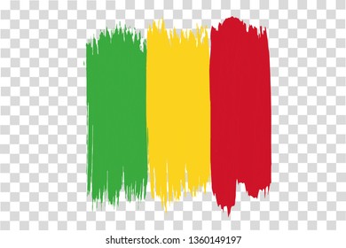 Mali flag with brushstroke
