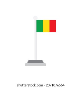 Bandera de Mali, diseño plano de bandera de Mali.