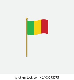 Mali flag graphic element Illustration template