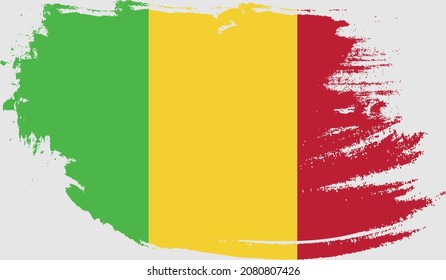 Bandera de Mali con estilo de grunge