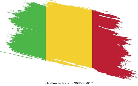 Bandera de Mali con textura gruesa