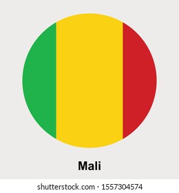 Mali flag icon isolated vector illustration