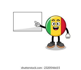 Mali-Flaggen-Illustration mit Präsentation , Zeichendesign