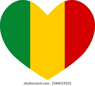Mali flag illustrator country flags round symbol nation 