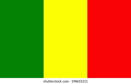 Mali flag isolated vector in official colors and Proportion Correctly 