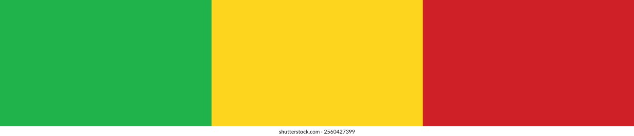 Mali flag long banner digital vector illustration