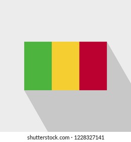 Mali flag Long Shadow design vector