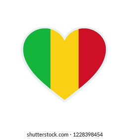 Mali flag. Mali love flag.